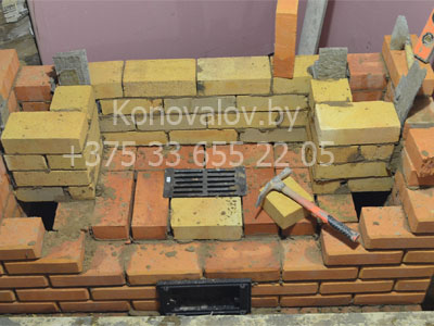 Топка камина из шамотного кирпича 2