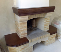 Дерево в дизайне камина