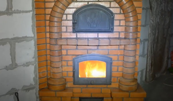Каминопечь с хлебной камерой