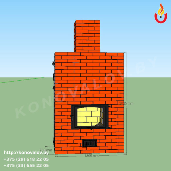 Отопительная печь-камин 1