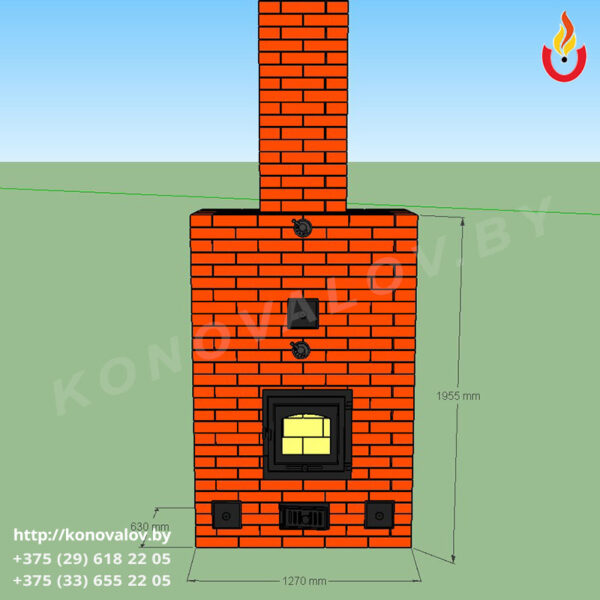 Отопительная печь из кирпича 1