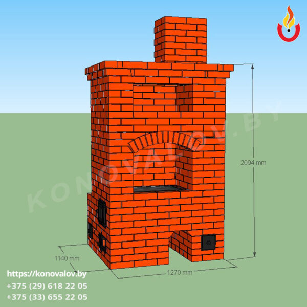 Отопительно-варочная печь с верхней и боковой сушилками 1