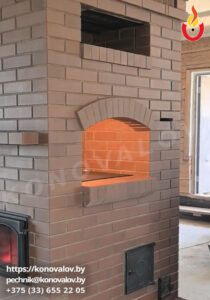 Отопительно-варочная печь вид спереди